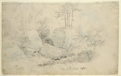 Felsen im Wald, 1800 von Caspar David Friedrich